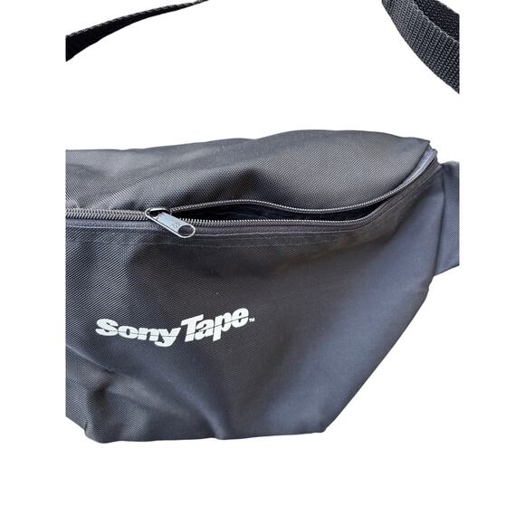 Sony tape Fanny pack black white unisex vintage retro 90s wear - Picture 2 of 3